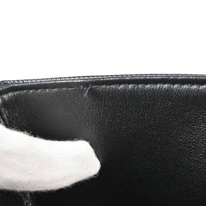 Chanel 1996-1997 Black Lizard-Embossed Calfskin Handbag