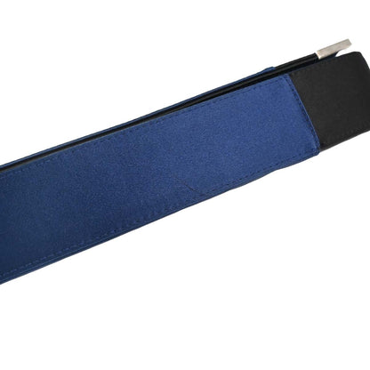 Chanel Blue Black Satin Choco Bar Handbag