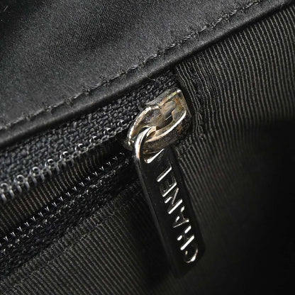 Chanel Blue Black Satin Choco Bar Handbag