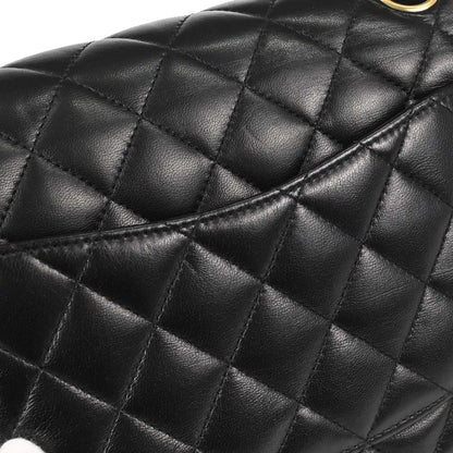 Chanel Black Lambskin Small Classic Double Flap Shoulder Bag