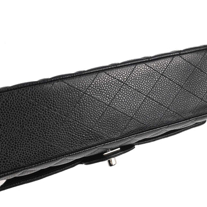 Chanel Black Caviar Skin Medium Classic Double Flap Shoulder Bag