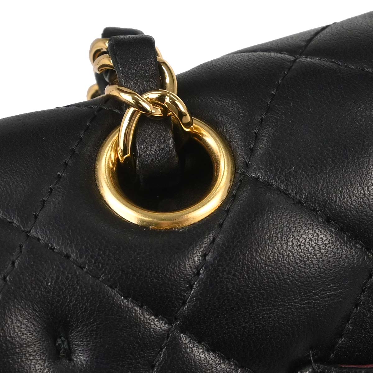 Chanel Black Lambskin Medium Classic Double Flap Shoulder Bag
