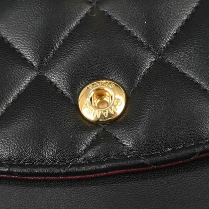 Chanel Black Lambskin Medium Classic Double Flap Shoulder Bag