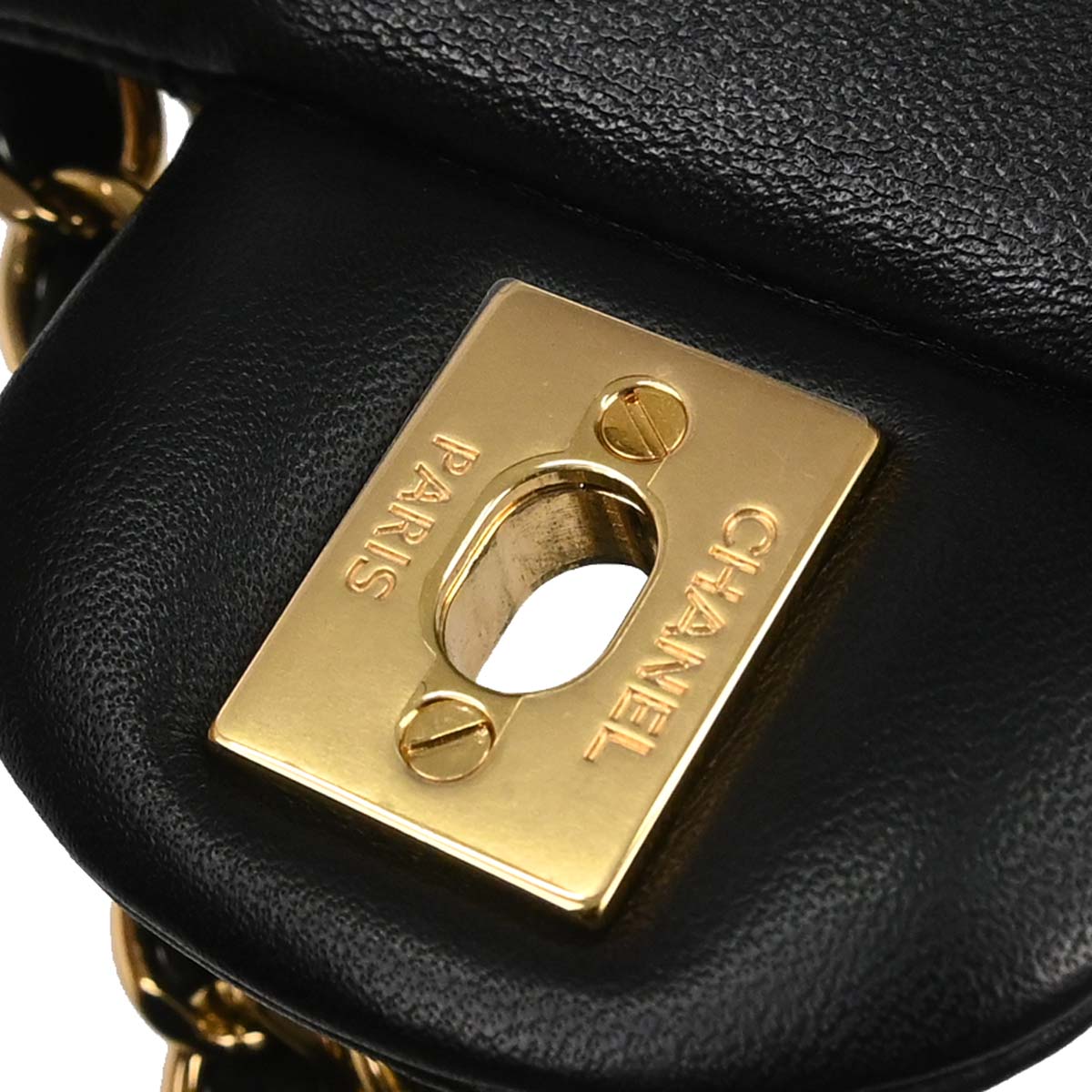 Chanel Black Lambskin Medium Classic Double Flap Shoulder Bag