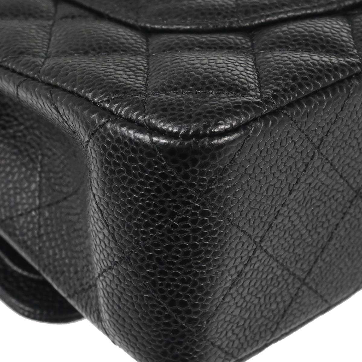 Chanel Black Caviar Skin Small Classic Double Flap Shoulder Bag