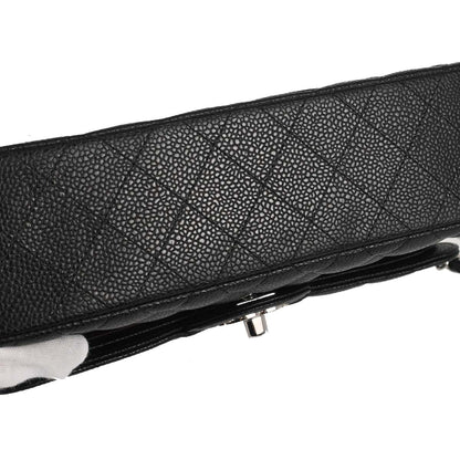 Chanel Black Caviar Skin Small Classic Double Flap Shoulder Bag