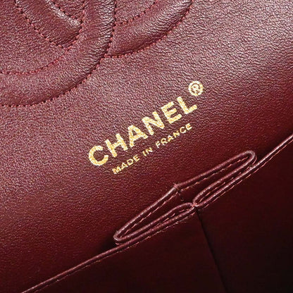Chanel 2006-2008 Black Lambskin Medium Classic Double Flap Shoulder Bag