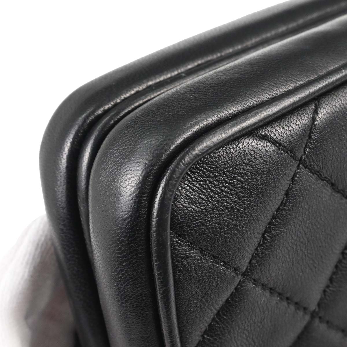 Chanel 2018 Black Lambskin Top Handle 2way Shoulder Handbag