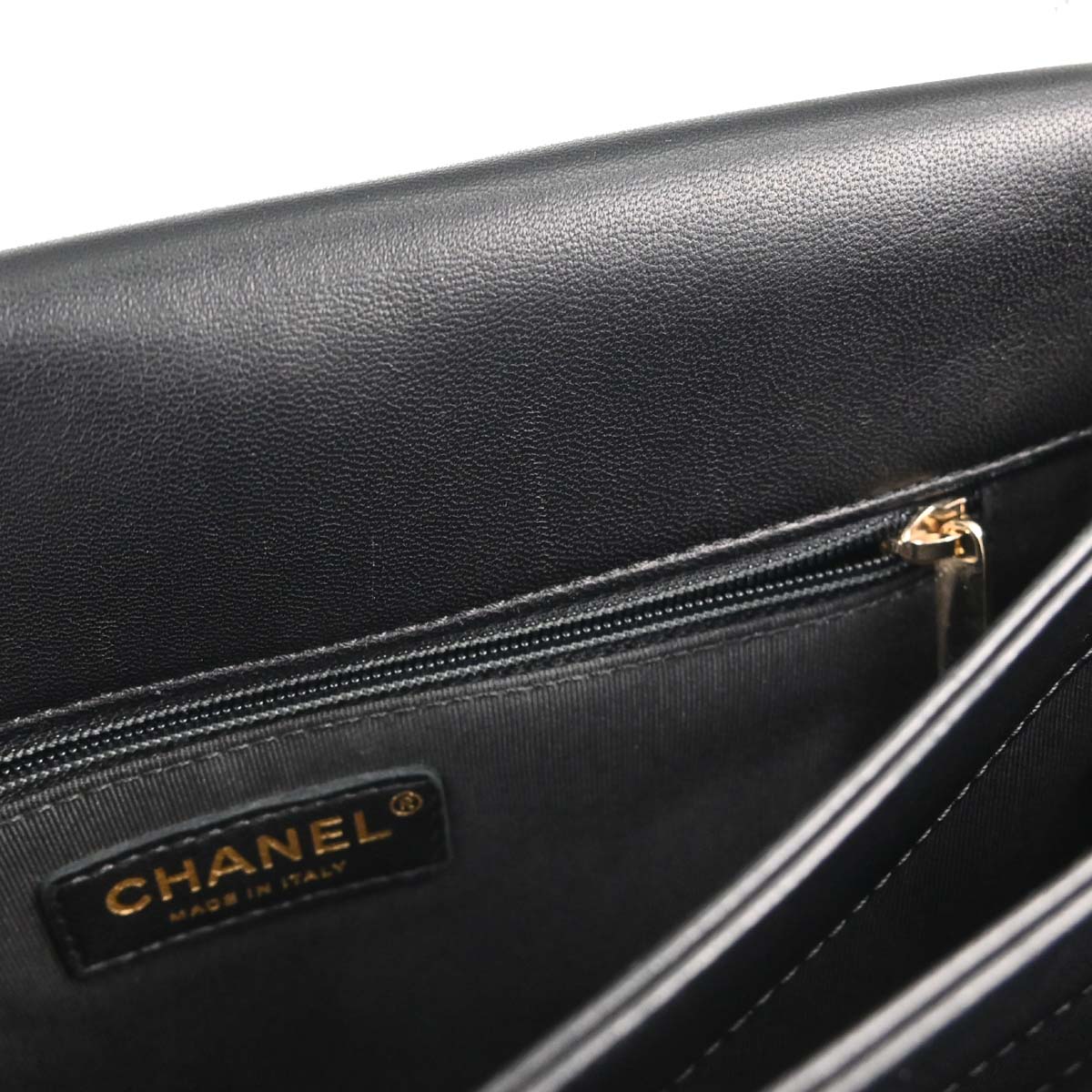 Chanel 2018 Black Lambskin Top Handle 2way Shoulder Handbag