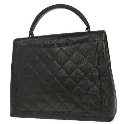 Chanel 2002-2003 Black Caviar Skin Kelly Handbag