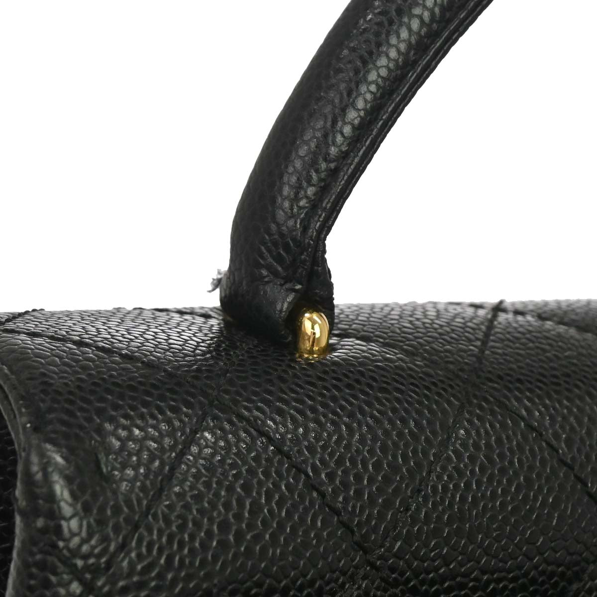 Chanel 2002-2003 Black Caviar Skin Kelly Handbag