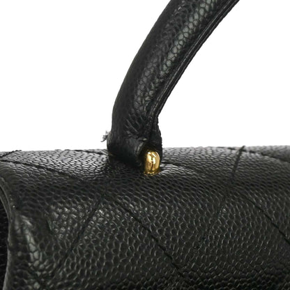 Chanel 2002-2003 Black Caviar Skin Kelly Handbag