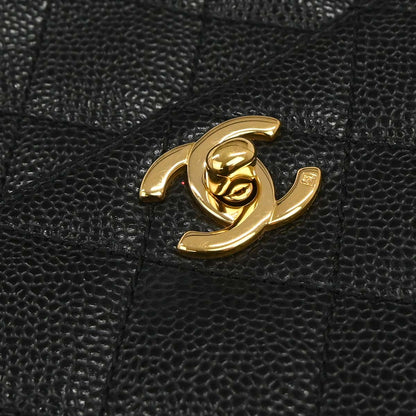 Chanel 2002-2003 Black Caviar Skin Kelly Handbag
