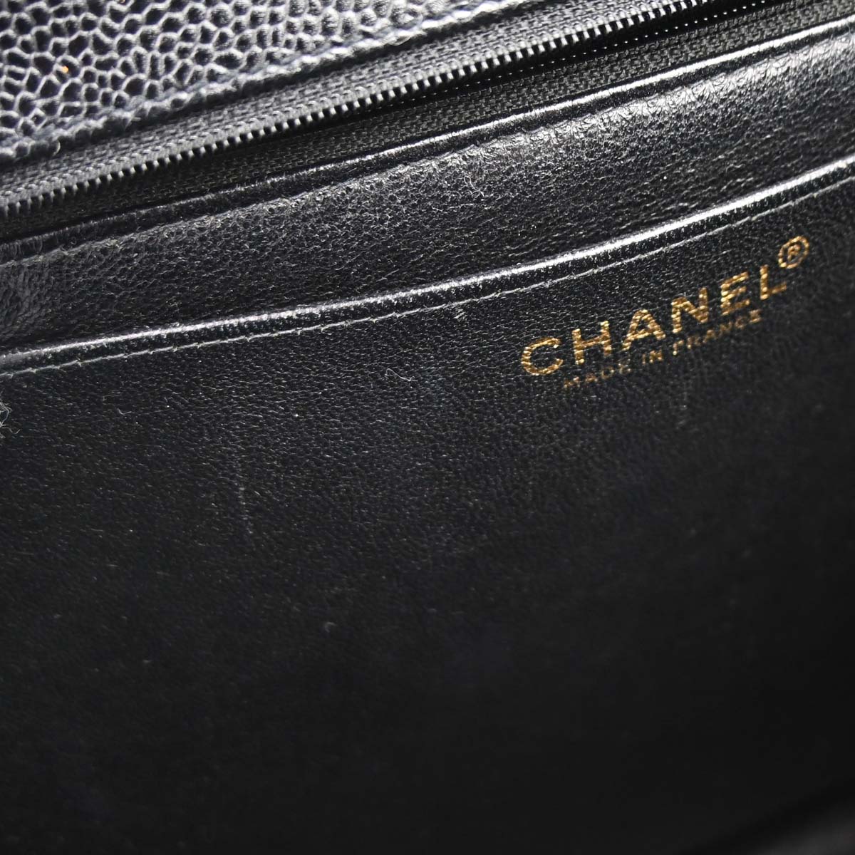Chanel 2002-2003 Black Caviar Skin Kelly Handbag