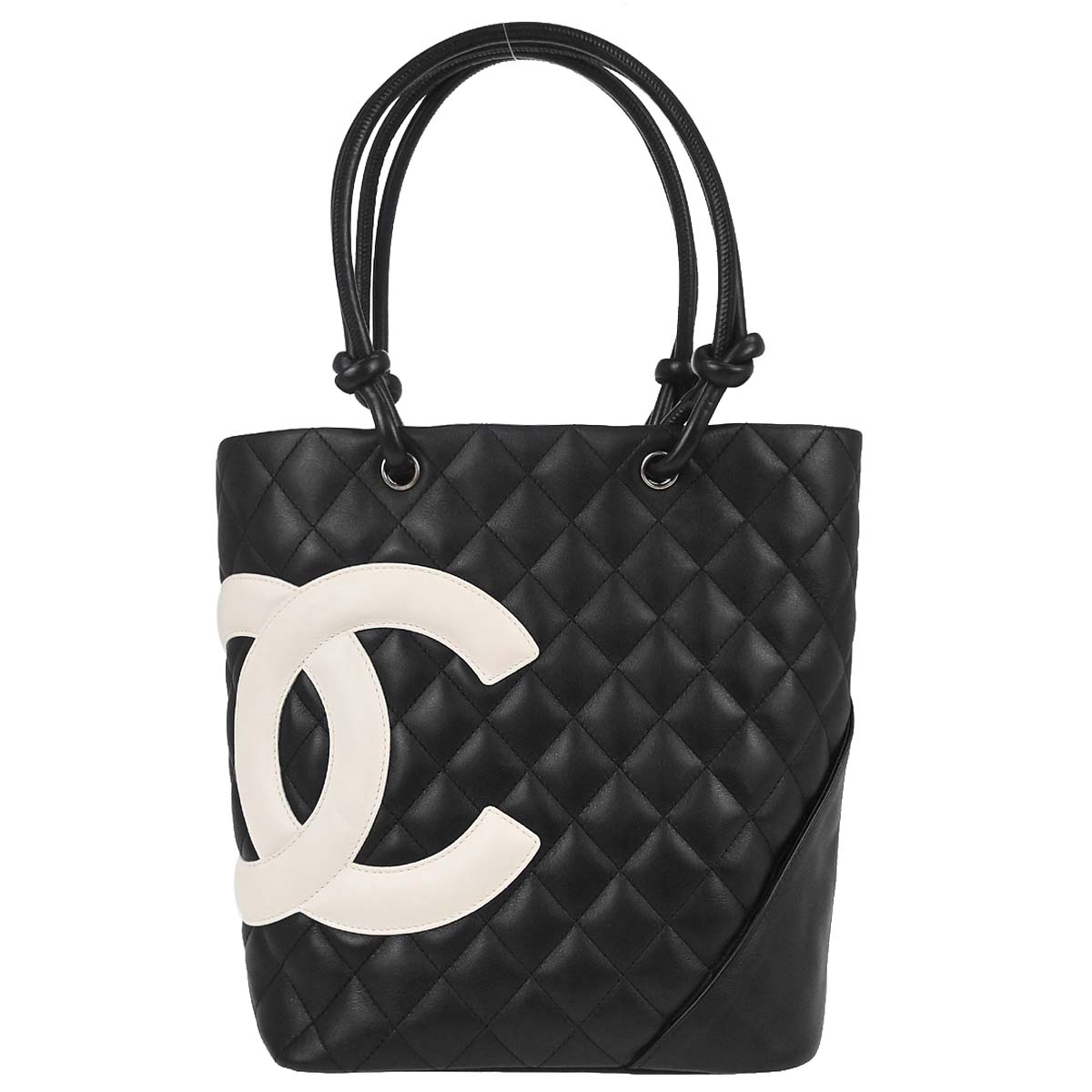 Chanel Black Calfskin Cambon Ligne Tote Handbag