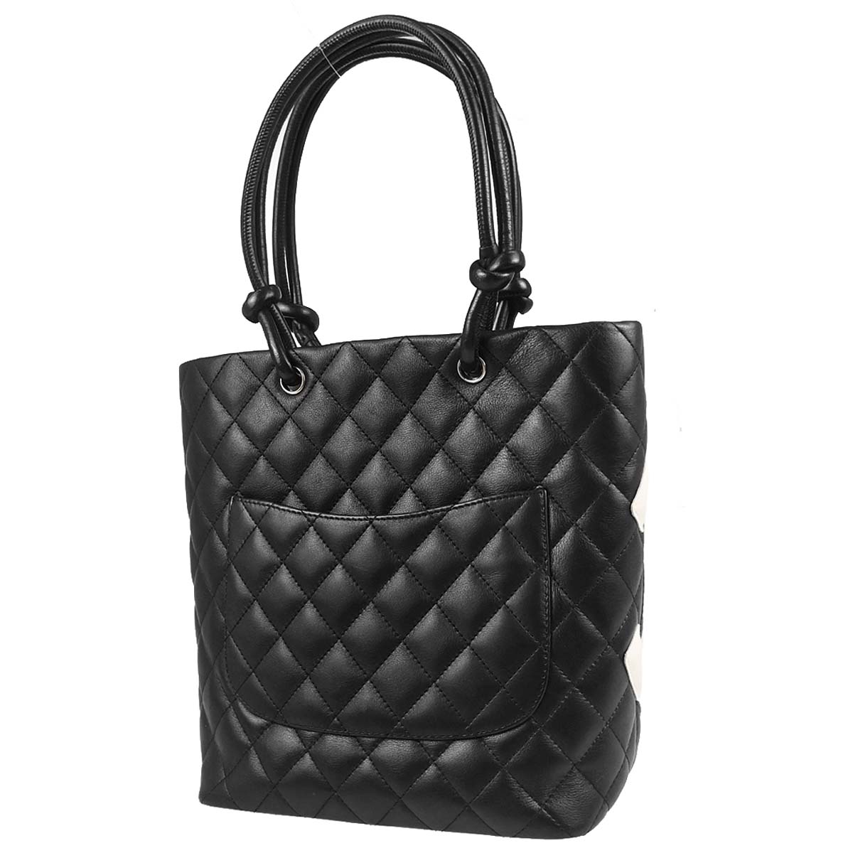 Chanel Black Calfskin Cambon Ligne Tote Handbag