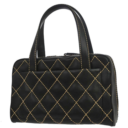 Chanel 2003-2004 Black Calfskin Wild Stitch Handbag
