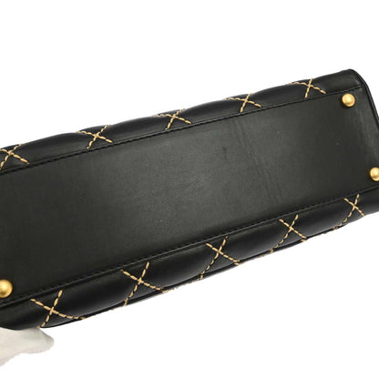 Chanel 2003-2004 Black Calfskin Wild Stitch Handbag