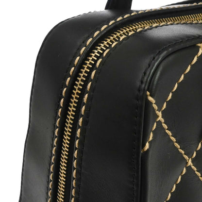 Chanel 2003-2004 Black Calfskin Wild Stitch Handbag