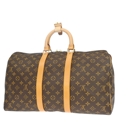 Louis Vuitton Monogram Keepall 45 Travel Handbag M41428
