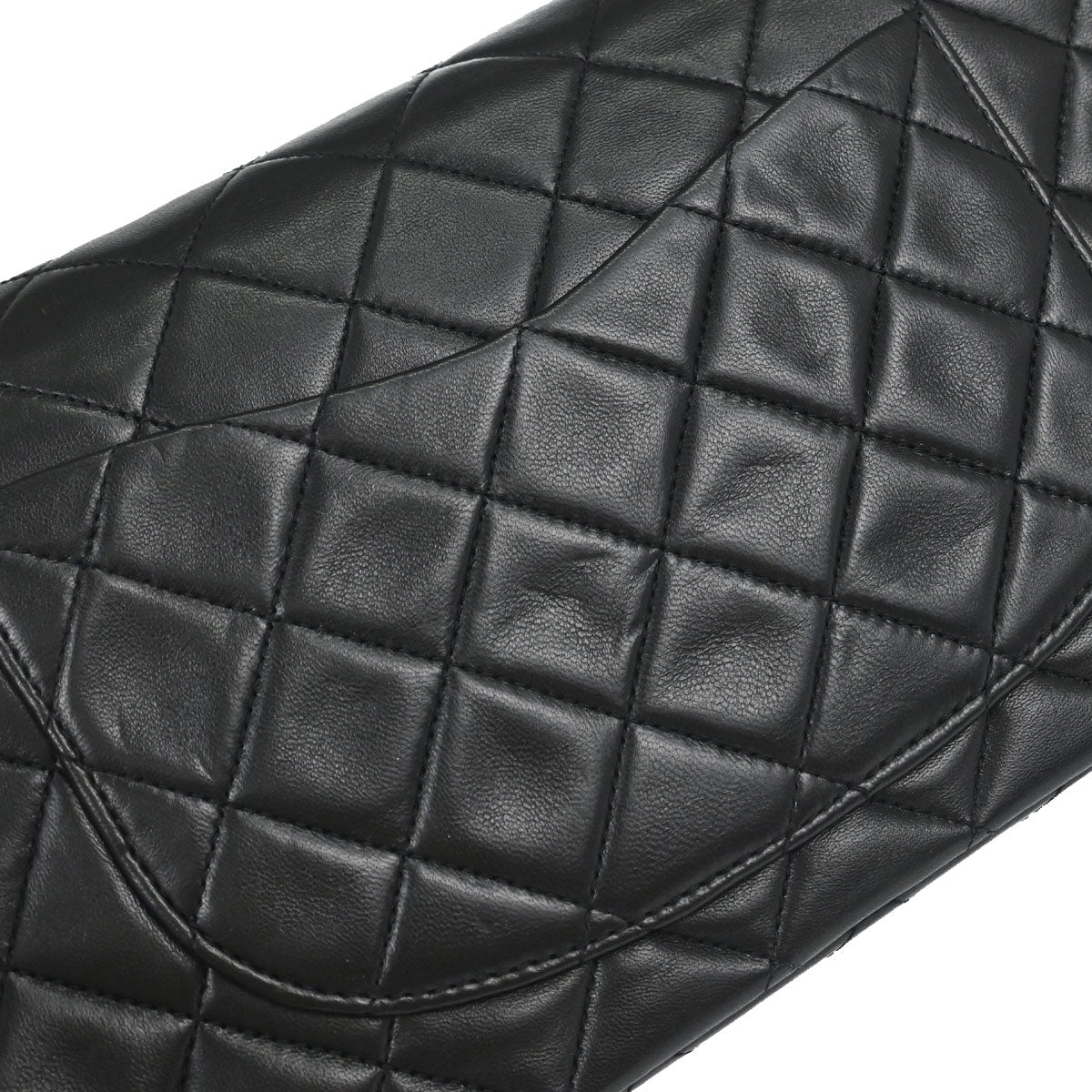 Chanel 1994-1996 Black Lambskin Small Classic Double Flap Shoulder Bag