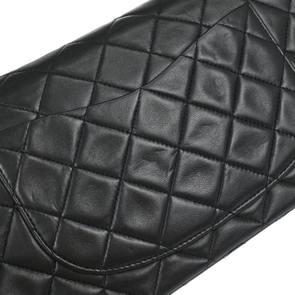 Chanel 1994-1996 Black Lambskin Small Classic Double Flap Shoulder Bag