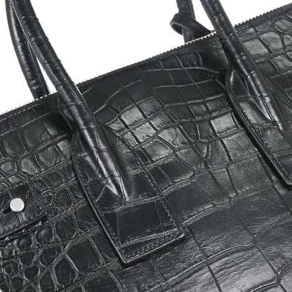 Saint Laurent Black Leather Sac de Jour 2way Shoulder Tote Handbag