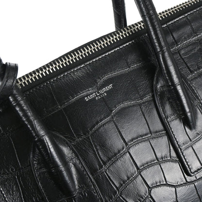 Saint Laurent Black Leather Sac de Jour 2way Shoulder Tote Handbag