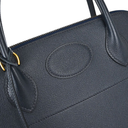 Hermes 1997 Blue Indigo Courchevel Bolide 31 2way Shoulder Handbag