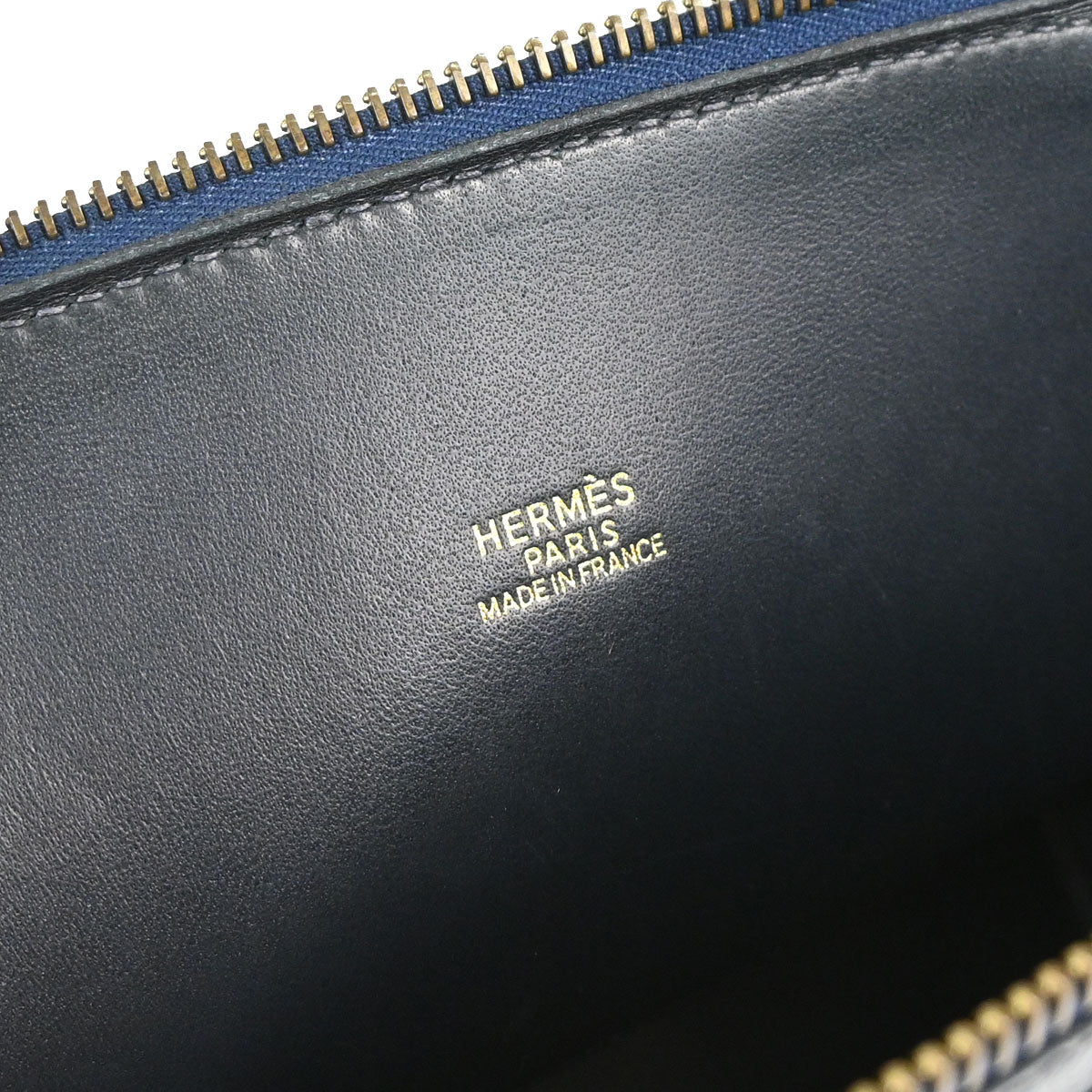 Hermes 1997 Blue Indigo Courchevel Bolide 31 2way Shoulder Handbag