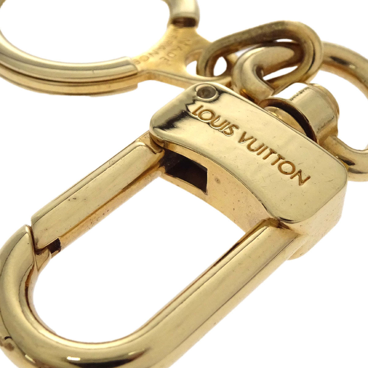 Louis Vuitton Anokre Bag Charm Key Holder Gold M62694 Small Good