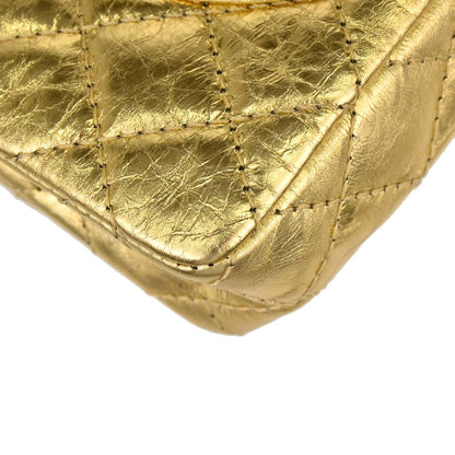 Chanel 2006-2008 Gold Calfskin 2.55 Small Classic Double Flap Shoulder Bag