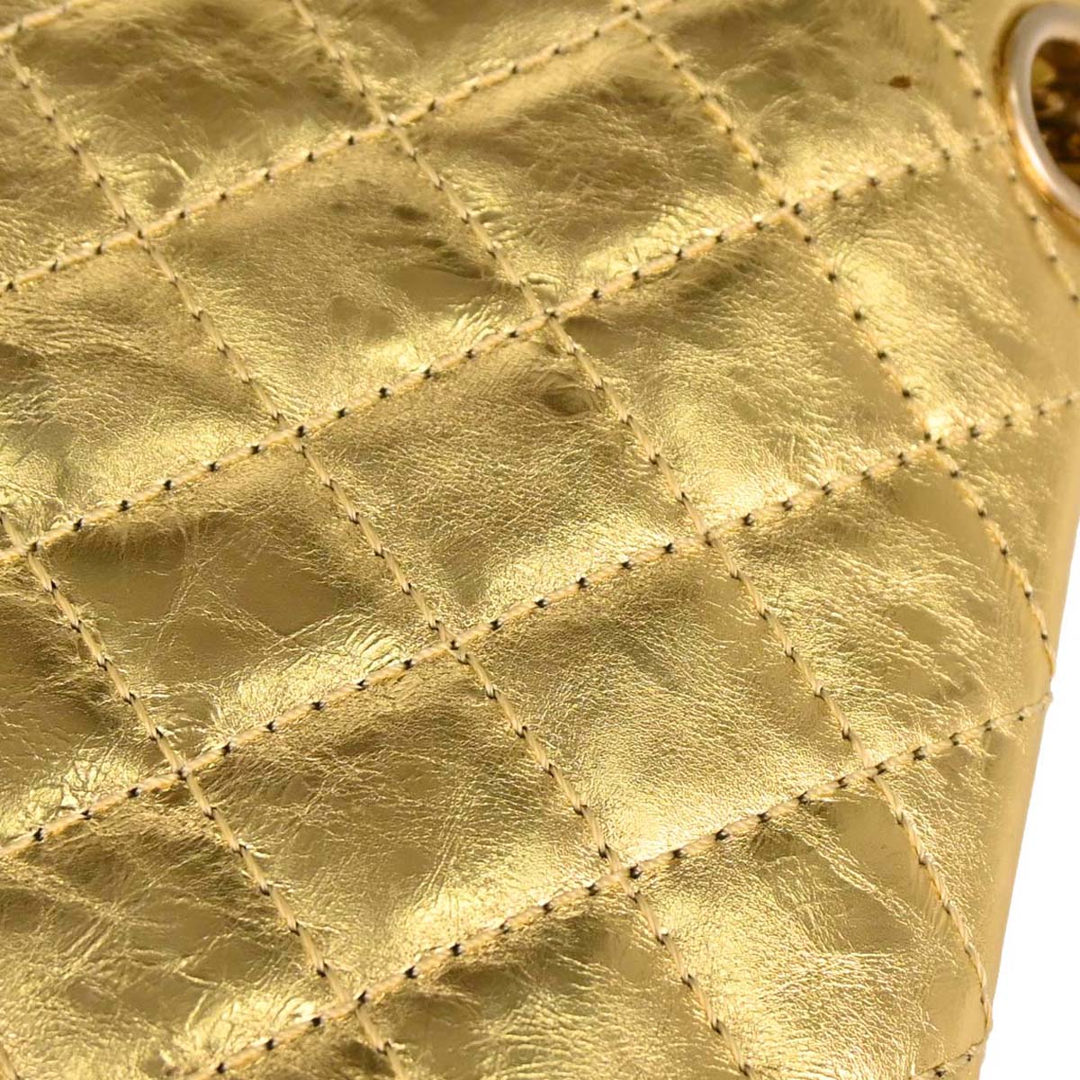 Chanel 2006-2008 Gold Calfskin 2.55 Small Classic Double Flap Shoulder Bag