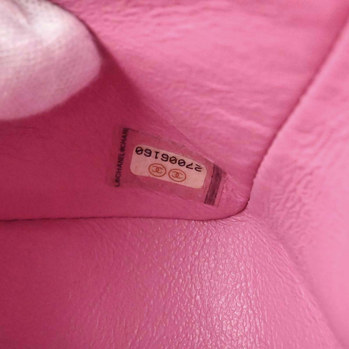 Chanel 2019 Pink Caviar Skin Chevron Medium Double Flap Shoulder Bag
