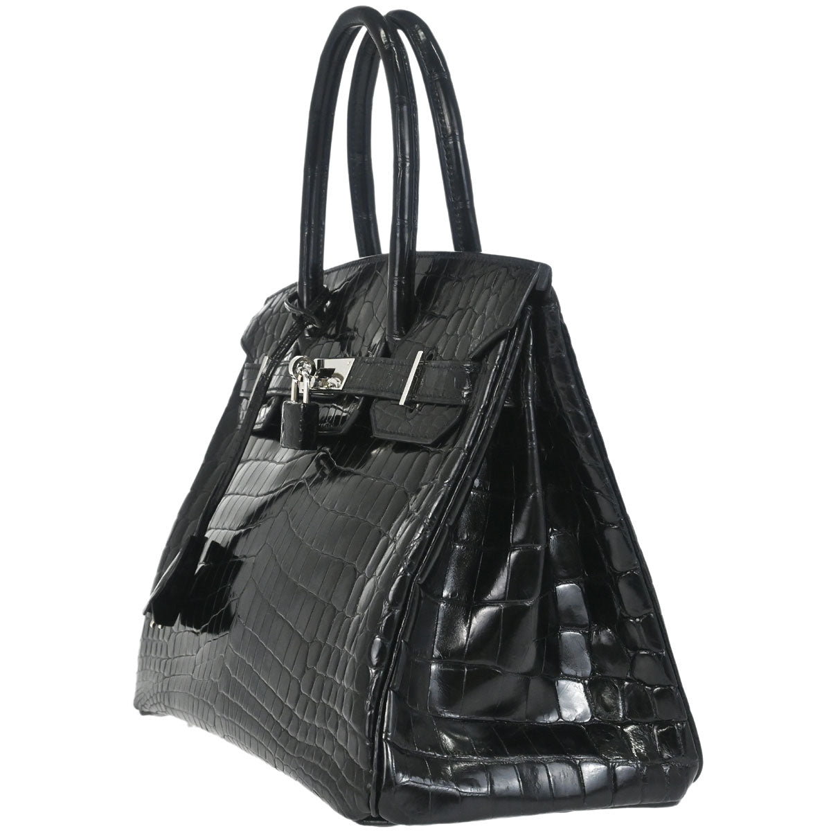 Hermes * 2009 Black Niloticus Birkin 30 Handbag