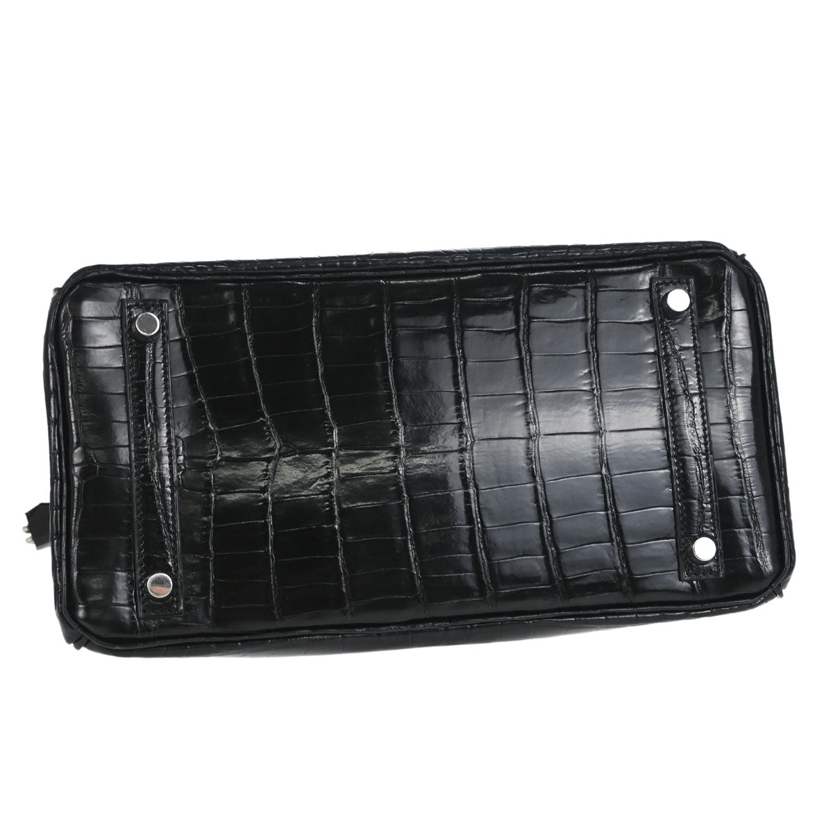 Hermes * 2009 Black Niloticus Birkin 30 Handbag