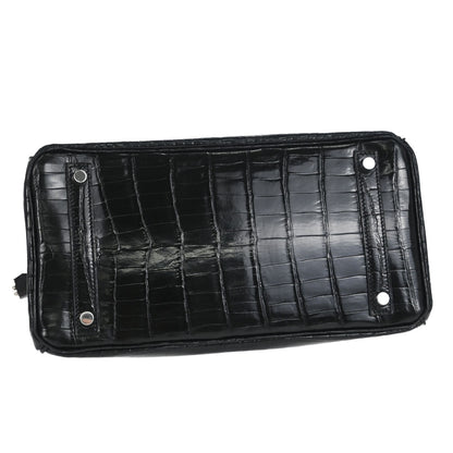 Hermes * 2009 Black Niloticus Birkin 30 Handbag