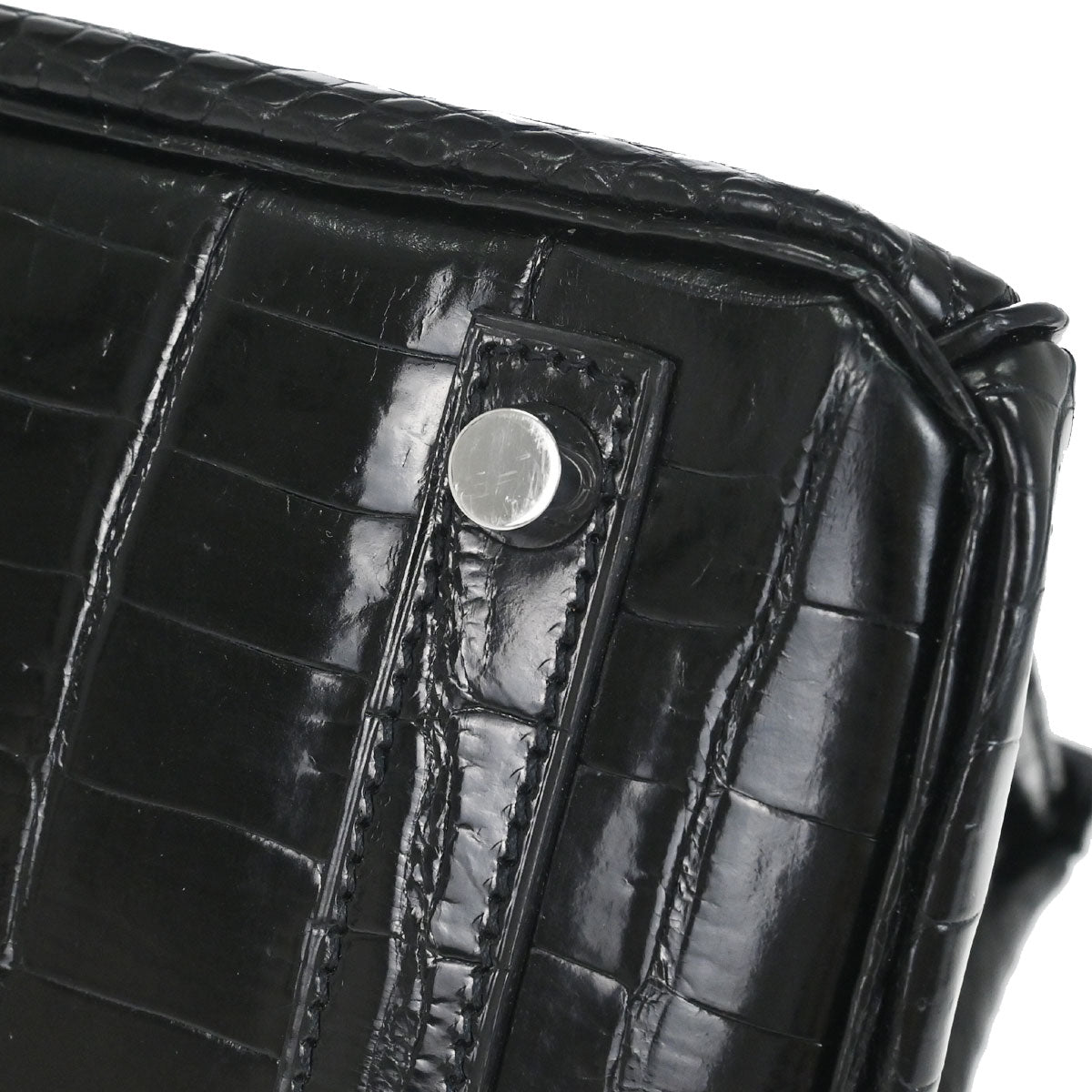 Hermes * 2009 Black Niloticus Birkin 30 Handbag