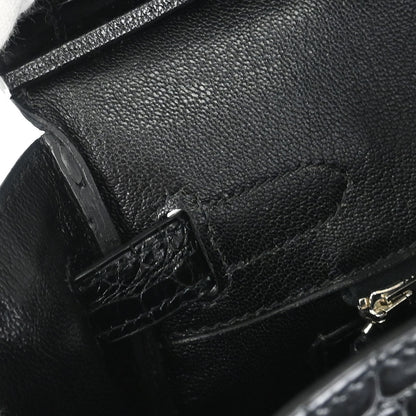 Hermes * 2009 Black Niloticus Birkin 30 Handbag