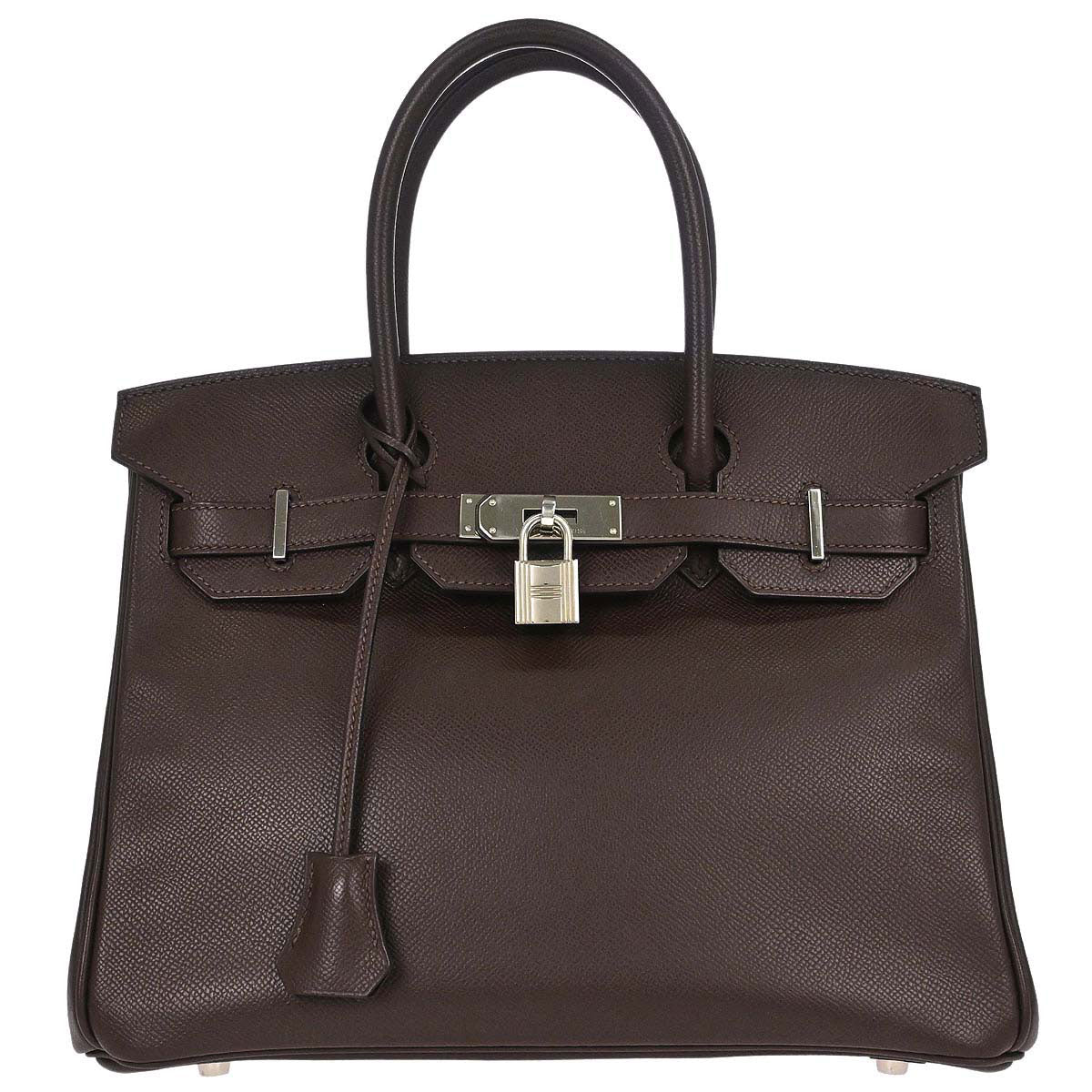 Hermes Chocolat Epsom Birkin 30 Handbag