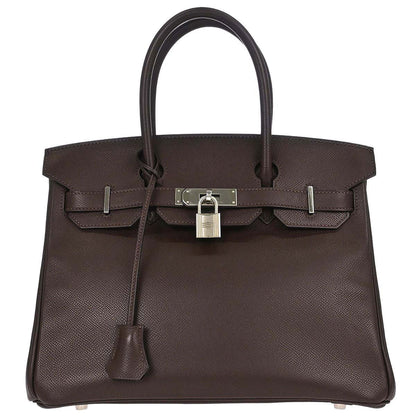 Hermes Chocolat Epsom Birkin 30 Handbag