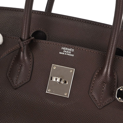 Hermes Chocolat Epsom Birkin 30 Handbag