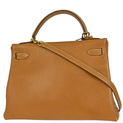 Hermes 1994 Natural Ardennes Kelly 32 Retourne 2way Shoulder Handbag