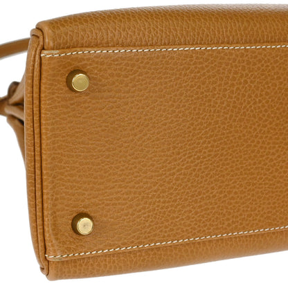 Hermes 1994 Natural Ardennes Kelly 32 Retourne 2way Shoulder Handbag