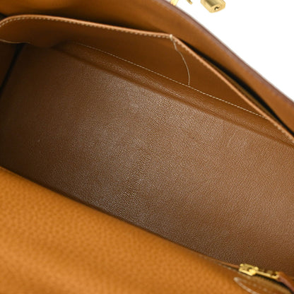 Hermes 1994 Natural Ardennes Kelly 32 Retourne 2way Shoulder Handbag