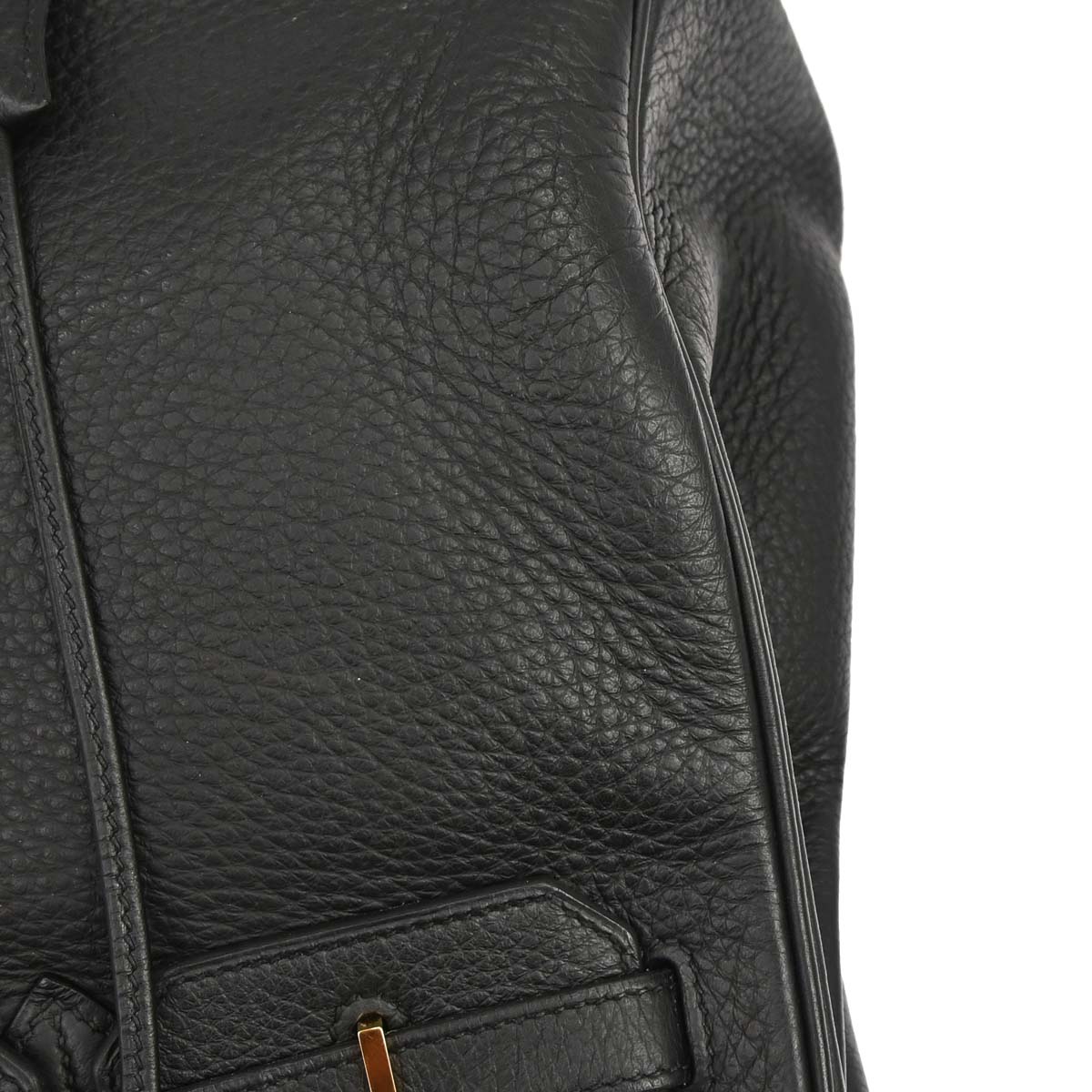 Hermes Black Taurillon Clemence Birkin 35 Handbag