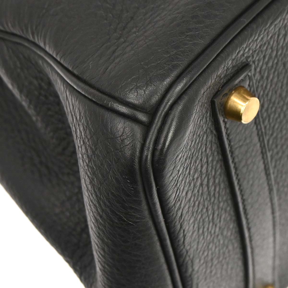 Hermes Black Taurillon Clemence Birkin 35 Handbag