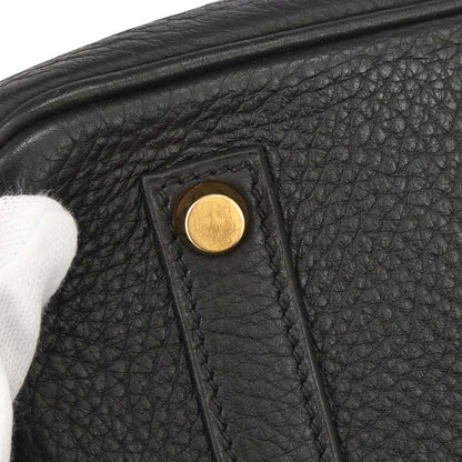 Hermes Black Taurillon Clemence Birkin 35 Handbag