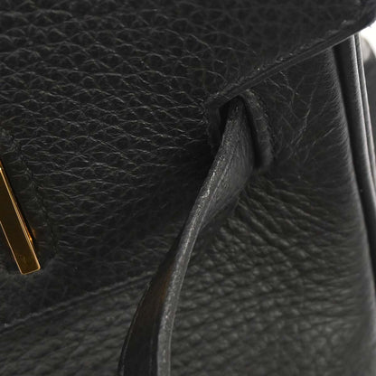 Hermes Black Taurillon Clemence Birkin 35 Handbag