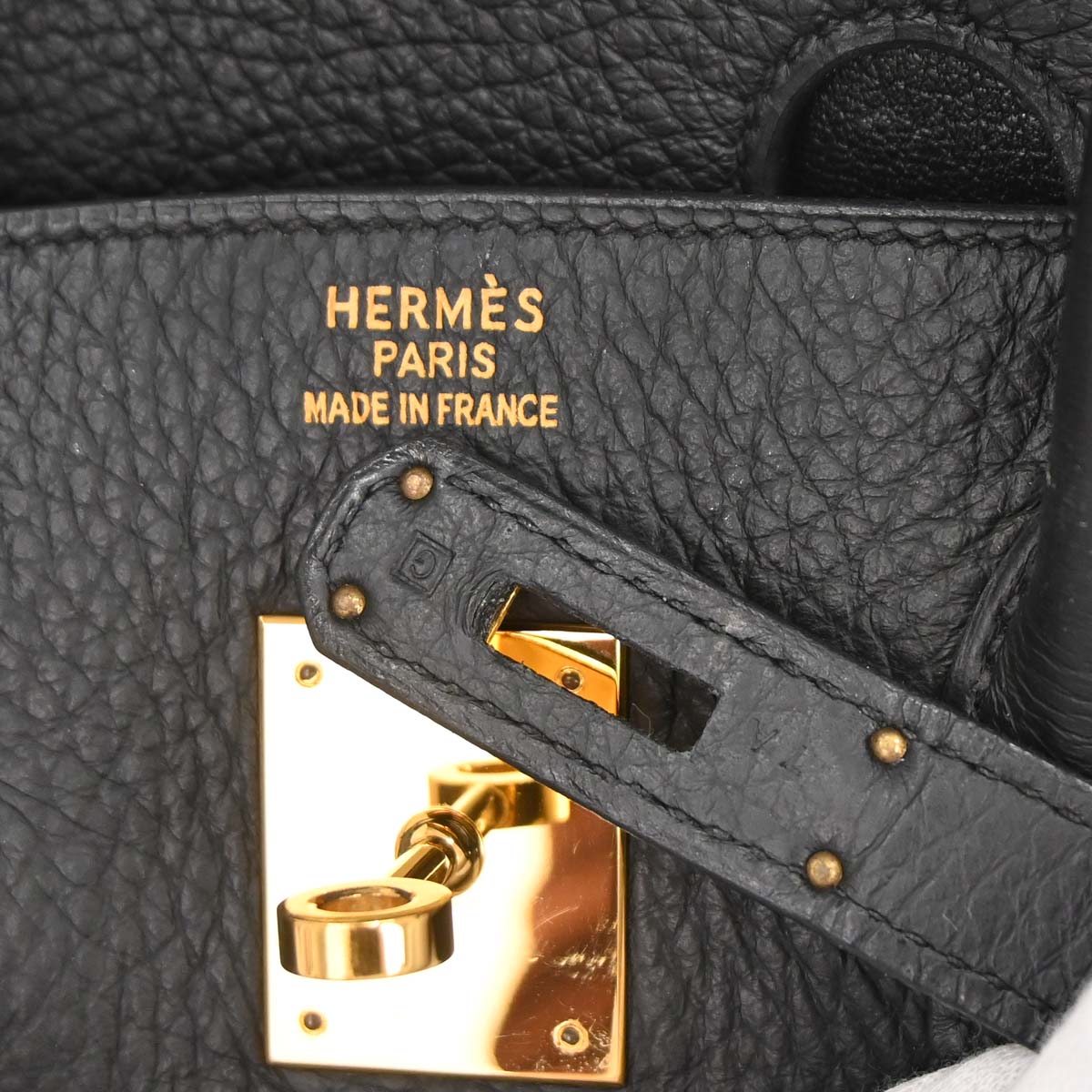 Hermes Black Taurillon Clemence Birkin 35 Handbag